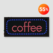 커피 사인보드 WELCOME LED 간판 표시판